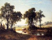 Asher Brown Durand Cows in a New Hampshire Landscape painting